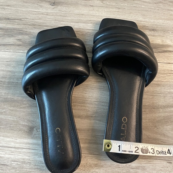 Aldo Goani Puffy Slide Square Toe Sandal Black Size 5 - Picture 10 of 13